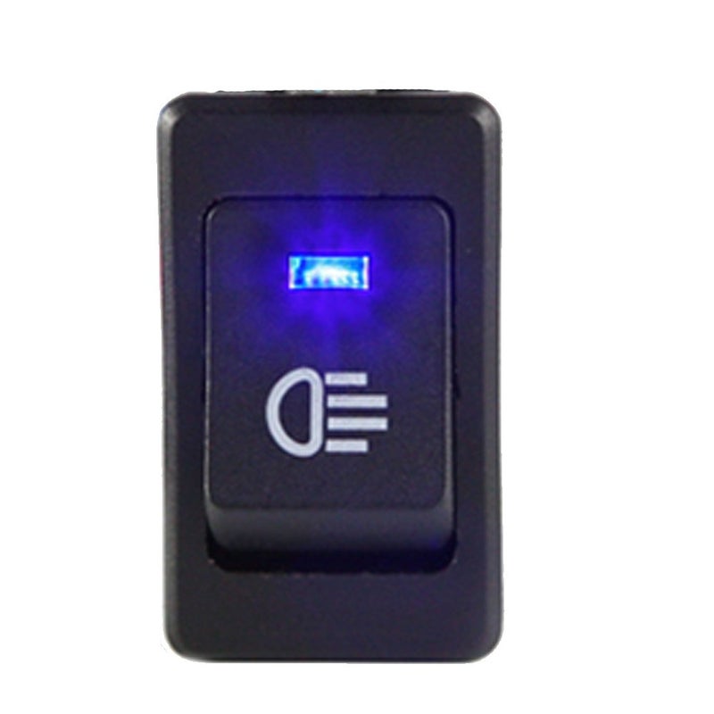 ESUPPORT مفتاح تبديل صمام ضباب LED للسيارة باللون الأزرق والأحمر والأخضر والأصفر 4 دبابيس 12 فولت 35 أمبير تشغيل وإيقاف ساطع أمامي وخلفي - Image 5
